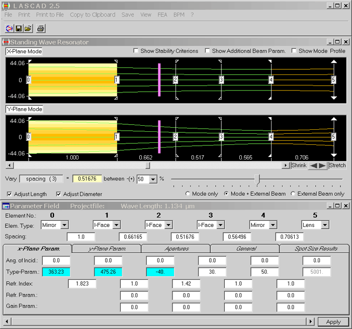 LASCAD - The Laser Cavity Analysis and Design Software